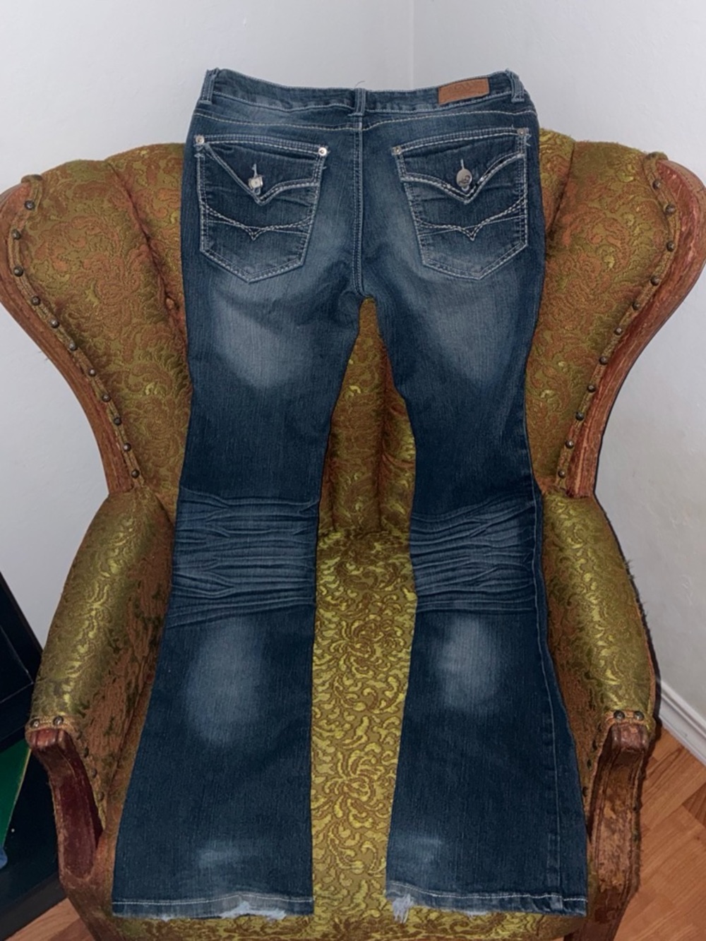 Miss Me style Dark—Medium Wash Women's Bootcut Jeans - Blue